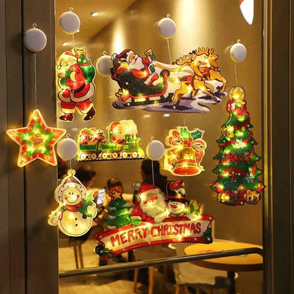 【🎄🎄Vytvorte slávnostnú atmosféru】Zaveste vianočné svetielka na okná