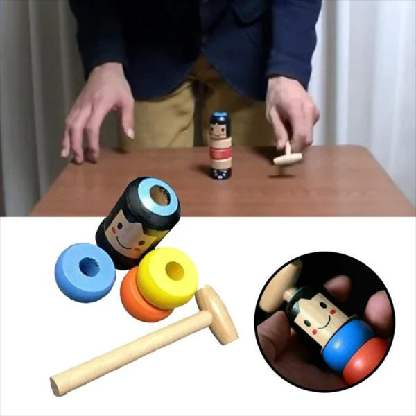 🪄🧙🏻Drevená magická hračka Immortal Daruma – hračka, ktorá vzdoruje gravitácii!