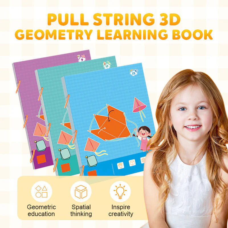 【👶🏻👶🏻Zaujímavá výučba】Učebnica o 3D geometrii s ťahaním šnúrok