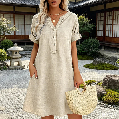 👗 Tunikové šaty s výstrihom do V – voľné a priedušné na leto! ✨