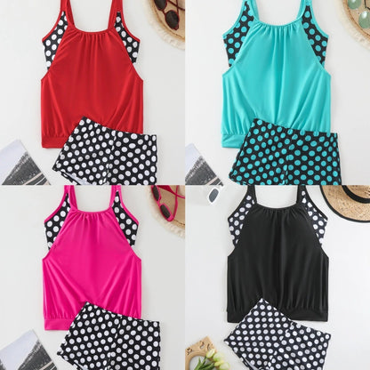 👙 Dvoudielne plavky color-block s bodkami – štýlové & pohodlné 💖