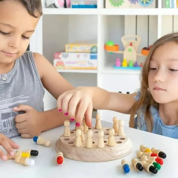 【👶Zlepšite logické myslenie vášho dieťaťa a posilnite rodinné vzťahy】Drevené hry na pamäť a omaľovánky pre deti a dospelých