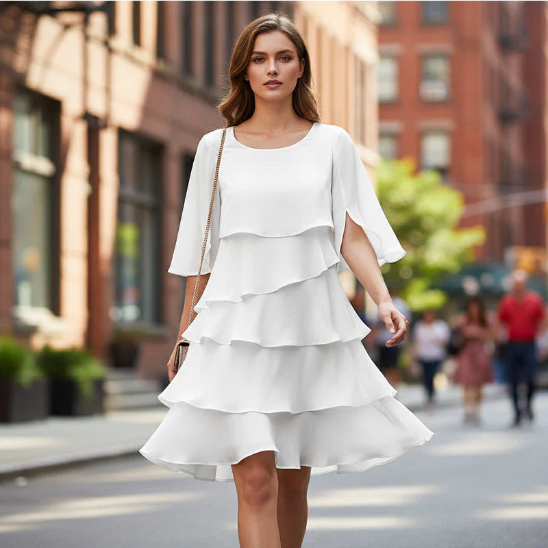 👗 Elegantné šaty s volánmi na rukávoch – Pohodlie & sofistikovaný štýl celý deň! ✨
