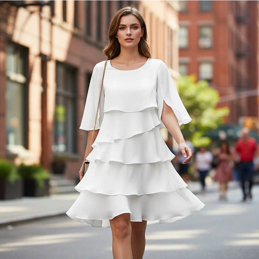 👗 Elegantné šaty s volánmi na rukávoch – Pohodlie & sofistikovaný štýl celý deň! ✨