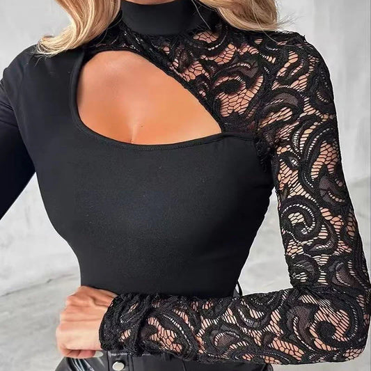 👚 Dámske tričko s asymetrickým výstrihom a čipkou – moderný a romantický hit pre slovenské ženy!