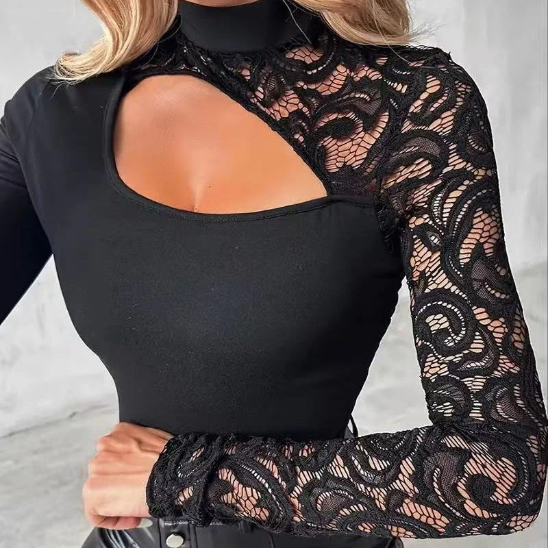 👚 Dámske tričko s asymetrickým výstrihom a čipkou – moderný a romantický hit pre slovenské ženy!
