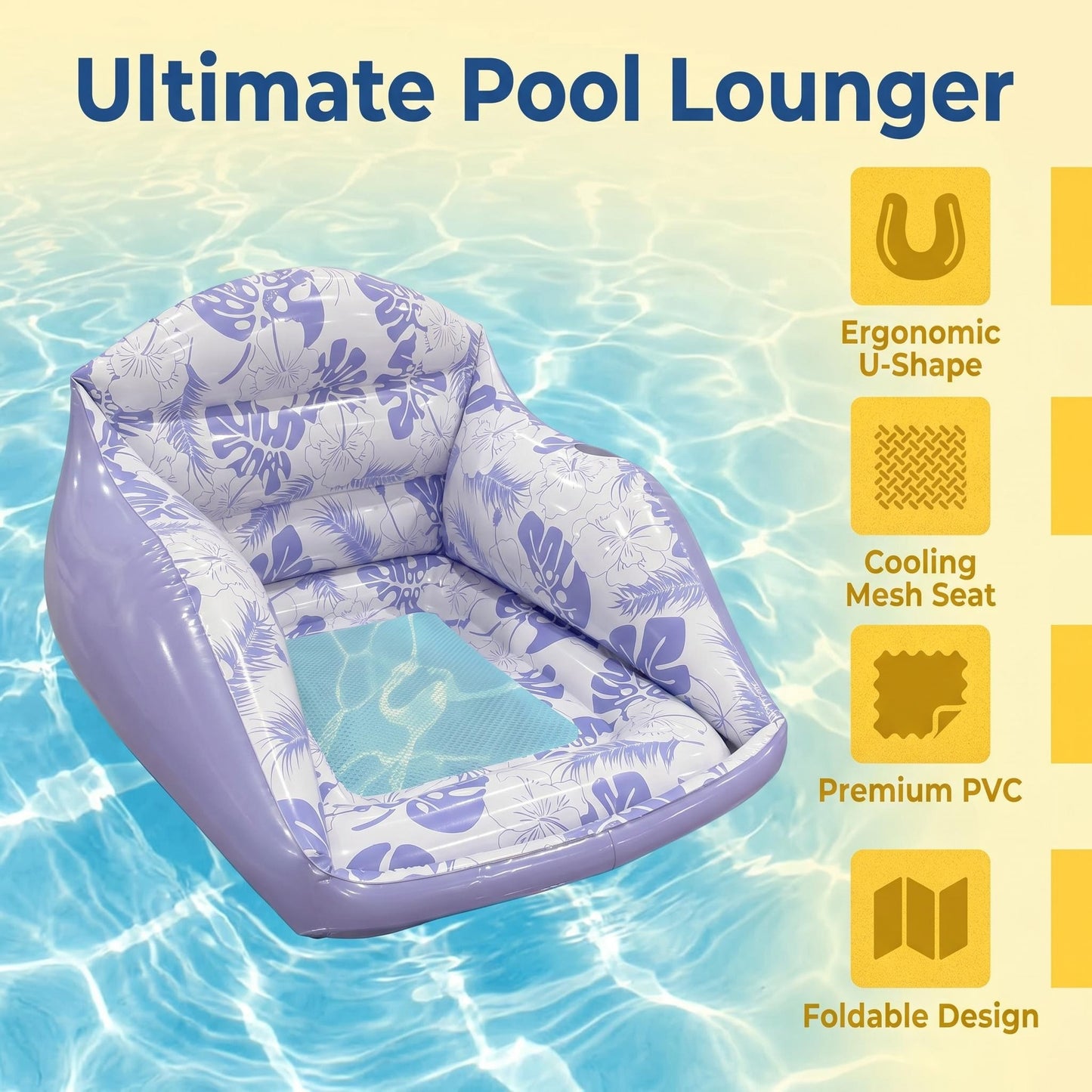 🏊💺Nafukovacia matrac v tvare písmena U – relax vo veľkom štýle, ideálna pre dospelých aj deti, ľahko skladovateľná ⚡