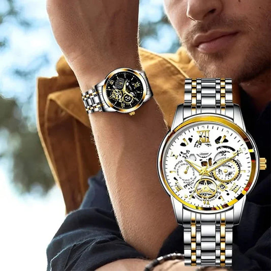 ⌚ Pánske Automatické Hodinky – Vodotesnosť + Elegancia! 💼