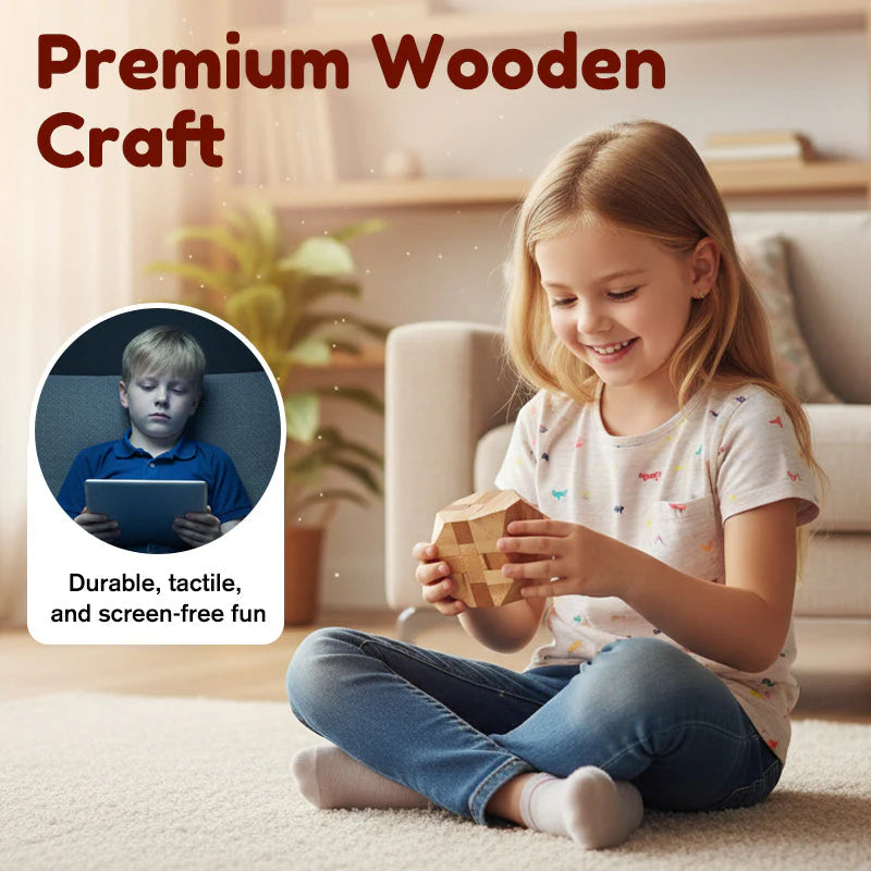 🧩Drevené logické puzzle Luban Lock – Odolné, vzdělávacie a zábavné pre všetky veky! 🪵