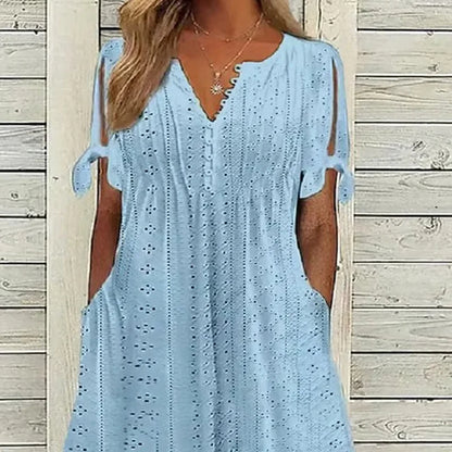 🥰Elegantné dámske šaty s výstrihom do V