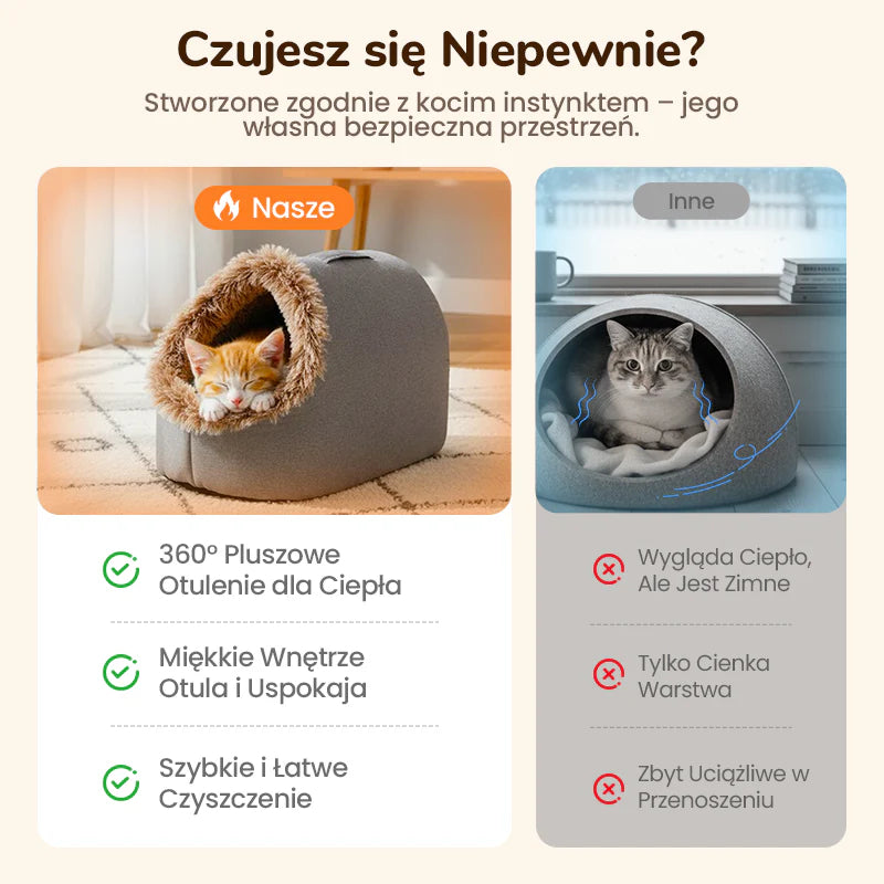 🐱🐶 Zimové legowisko pre domáce zvieratá – przytulné, teplé a ideálne pre psy, mačky a králiky! 🌟
