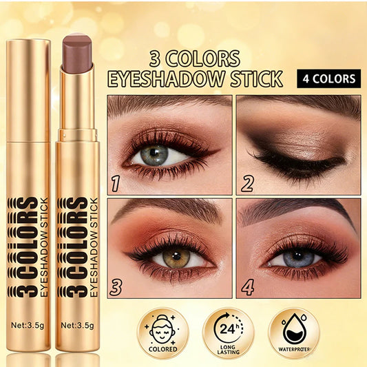 💄1+1 zadarmo 💥 3 v 1 očný tieň v tyčinke s farebným prechodom – nanáša sa jedným ťahom, je vodovzdorný a má zakrivenú špičku ✨