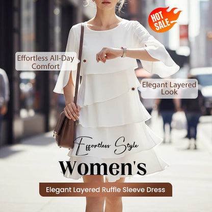 👗 Elegantné šaty s volánmi na rukávoch – Pohodlie & sofistikovaný štýl celý deň! ✨