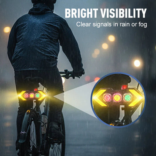 🚲Smerové a zadné svetlo na bicykel: Bezdrôtové ovládanie + signály brzdenia – pre spoľahlivé jazdy!