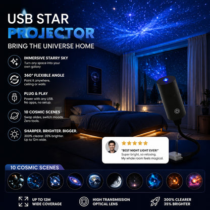 🌌 Premeňte svoju spálňu na čarovnú galaxiu! HD hviezdny projektor na relaxáciu
