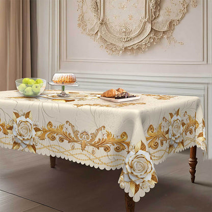 🌟 Luxusný zlatistý obrus – elegantný doplnok na stôl! ✨