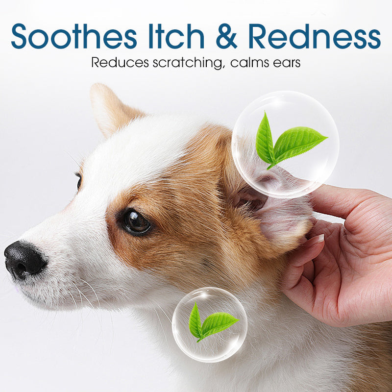 🌿 Čistič uší pre psov a mačky – úľava od svrbenia a zápachu! 🐶🐱