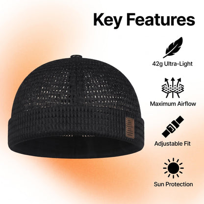 🧢☀️ Ľahká, priedušná sieťovaná čiapka bez okraja
