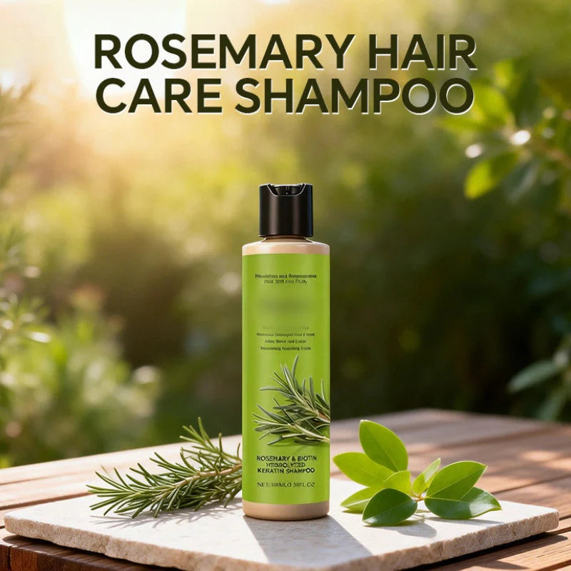 🧴 Výživný šampón pre suchú pokožku hlavy a poškodené vlasy – keratin + rozmarín + biotin