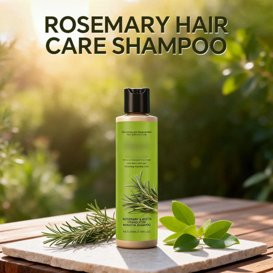 🧴 Výživný šampón pre suchú pokožku hlavy a poškodené vlasy – keratin + rozmarín + biotin
