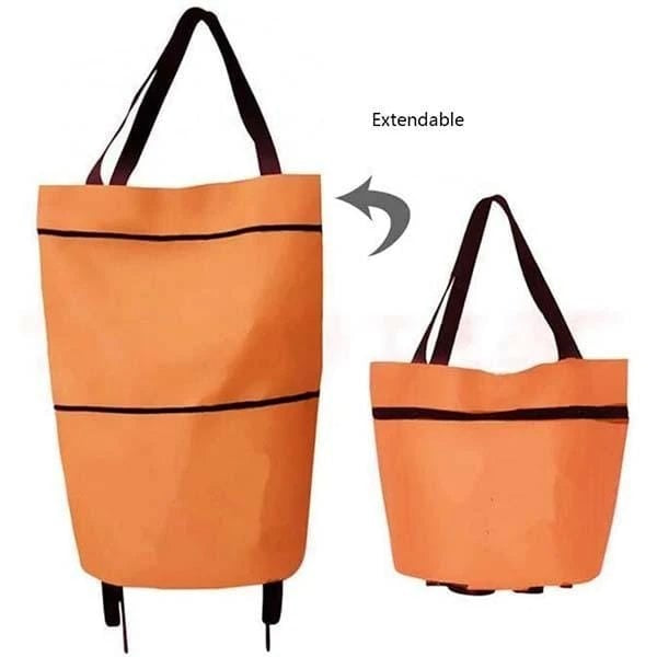 🛒 Skladacia nákupná taška s kolieskami 2v1 – uľahčite si nakupovanie! 🛍️