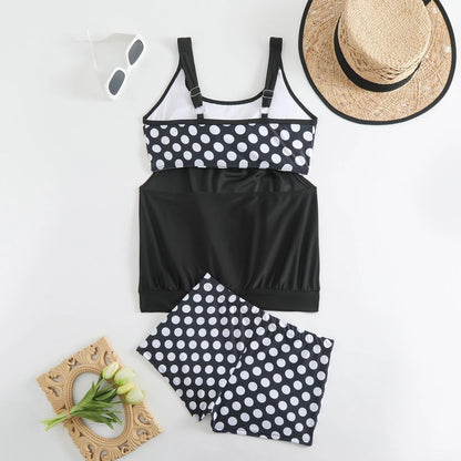 👙 Dvoudielne plavky color-block s bodkami – štýlové & pohodlné 💖