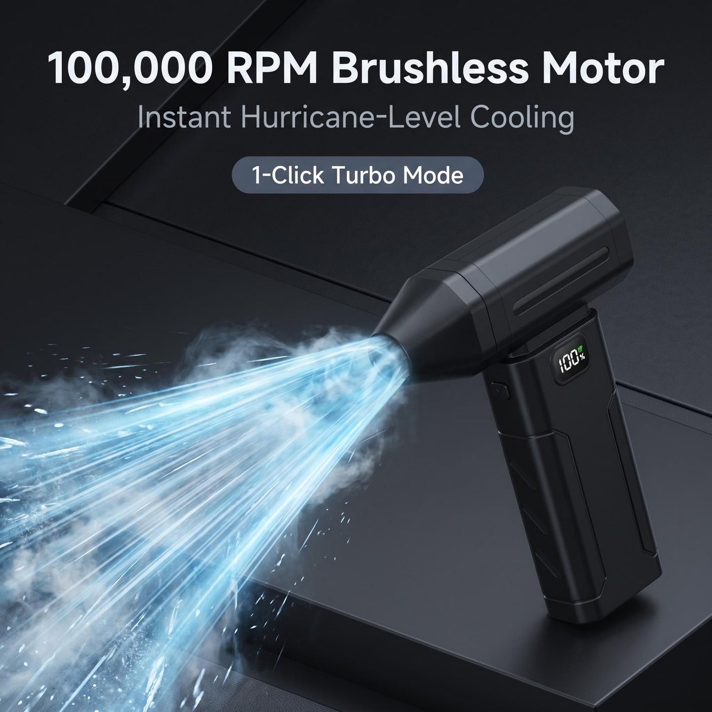 🌟✨ Okamžité ochladenie kdekoľvek! Výkonný prenosný ventilátor s turbo režimom a LED svetlom 💨