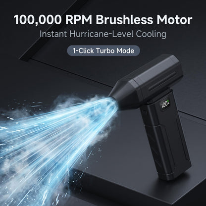🌟✨ Okamžité ochladenie kdekoľvek! Výkonný prenosný ventilátor s turbo režimom a LED svetlom 💨