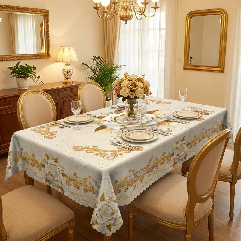🌟 Luxusný zlatistý obrus – elegantný doplnok na stôl! ✨