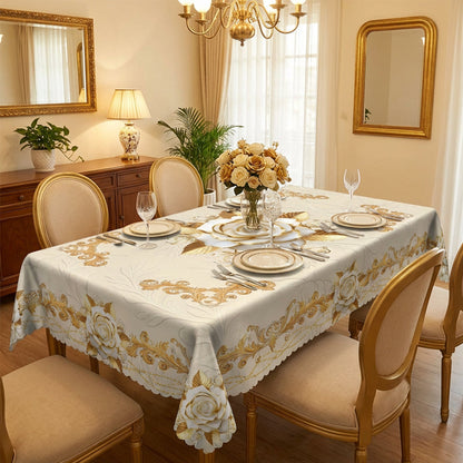 🌟 Luxusný zlatistý obrus – elegantný doplnok na stôl! ✨