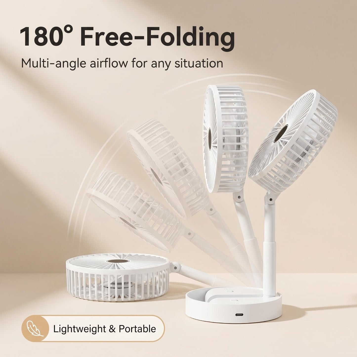 🌬️ Skladací ventilátor do zásuvky – chladivý vietor kdekoľvek! ❄️