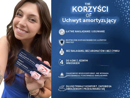 👨🏻‍⚕️Lepidlo na zubné protézy AdhereDent® – stabilita a prirodzené pohodlie pri nosení