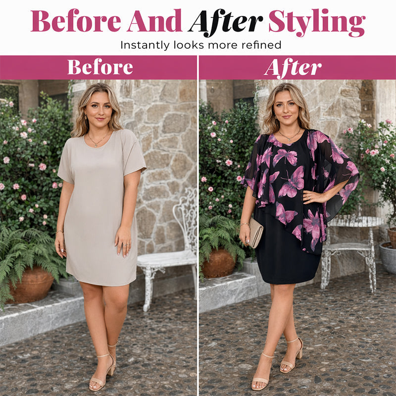 🌺 Elegantné kvetinové šaty s plášťom – štýl pre každú príležitosť! 👗