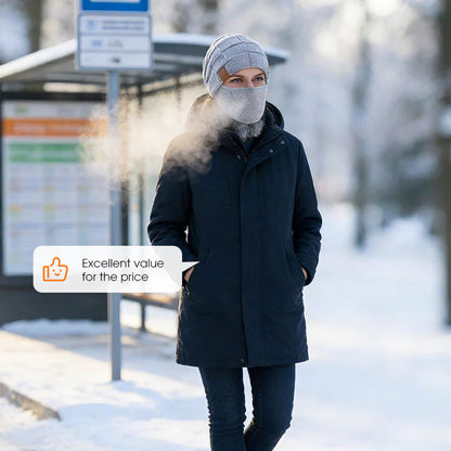 Teplá unisex zimná čiapka s ochranným štítom na tvár