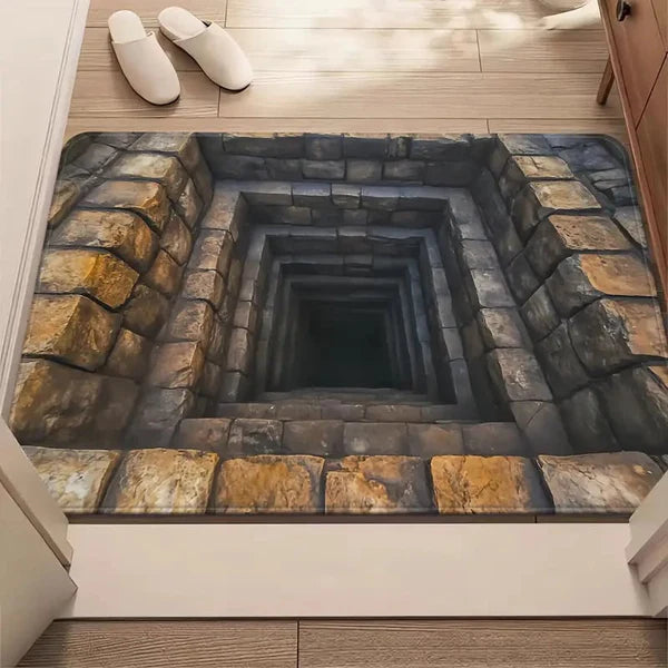 3D stereoskopická podlahová rohož z krištáľového zamatu