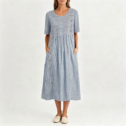👗 Dámske pruhované šaty vo voľnom strihu – pohodlie a štýl! ✨