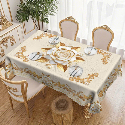 🌟 Luxusný zlatistý obrus – elegantný doplnok na stôl! ✨