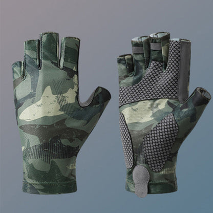 Rukavice na rybolov bez prstov, priedušné a protišmykové