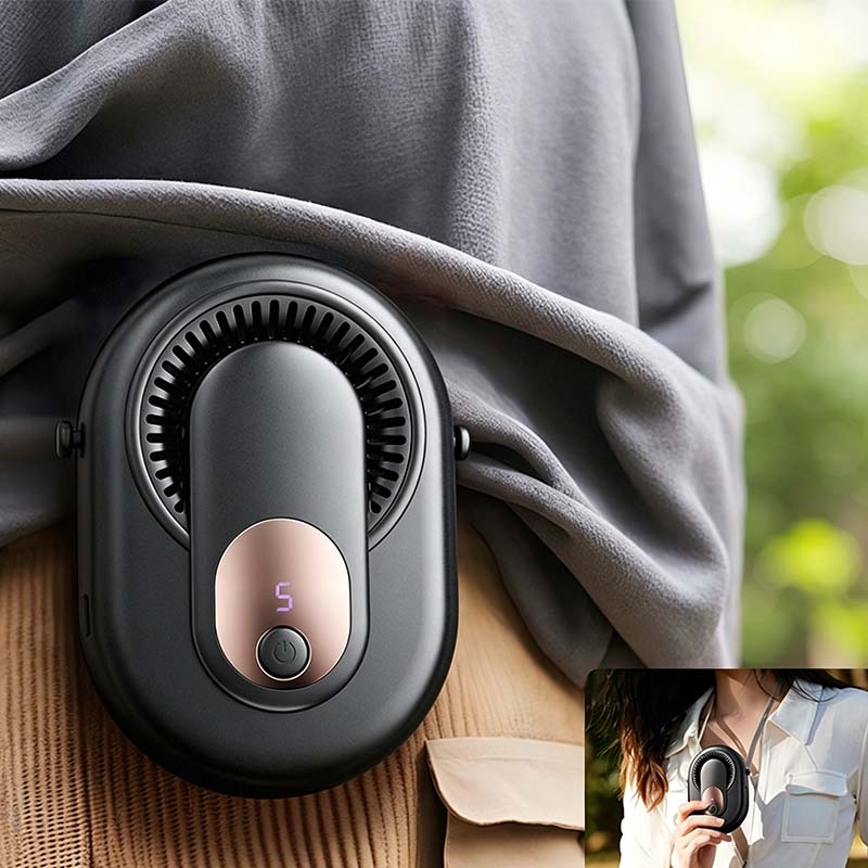🌬️ 4v1 prenosný ventilátor s pásom – chlad kdekoľvek! ✨