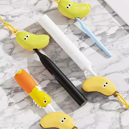 🍌Prenosné puzdro na zubnú pastu v tvare banánu – prachotesné, priedušné a kompaktné pre deti a na cesty