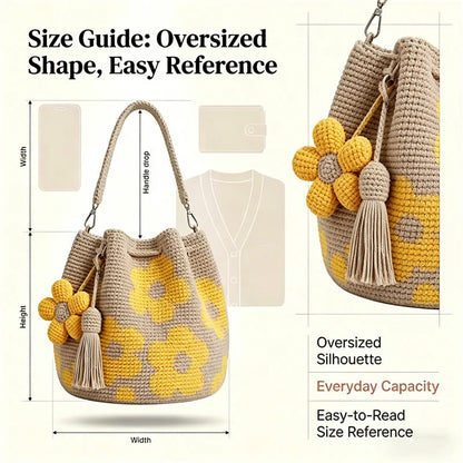 🌼 Háčkovaná bucket taška – letný must-have!