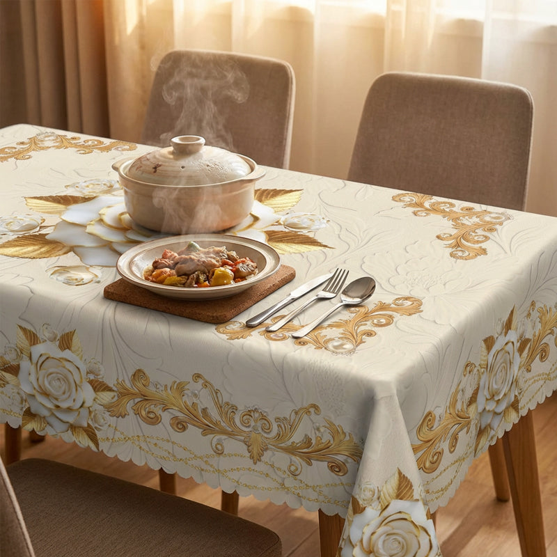 🌟 Luxusný zlatistý obrus – elegantný doplnok na stôl! ✨