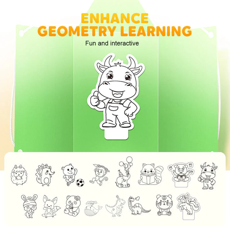 【👶🏻👶🏻Zaujímavá výučba】Učebnica o 3D geometrii s ťahaním šnúrok
