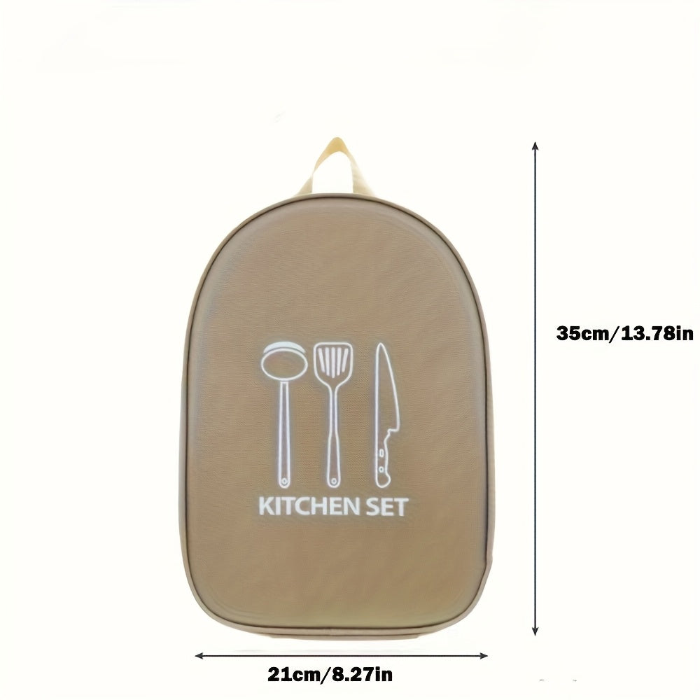🍖Outdoor Kitchen Utensil Organizer Bag – Oxford Fabric, Large Capacity, Durable & Portable (Perfect for Camping & BBQs)✨