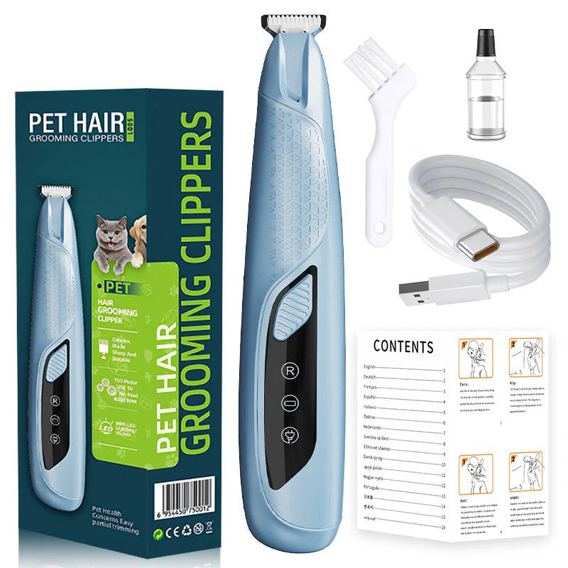 🐾 Presný zastrihávač labiek pre maznáčky– LED svetlo + Bezpečná keramická čepeľ! 🐶