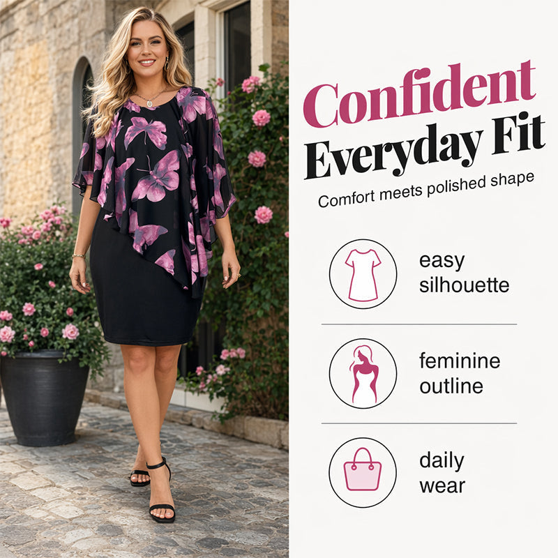 🌺 Elegantné kvetinové šaty s plášťom – štýl pre každú príležitosť! 👗