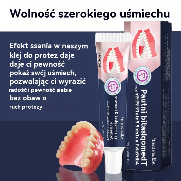 👨🏻‍⚕️Lepidlo na zubné protézy AdhereDent® – stabilita a prirodzené pohodlie pri nosení