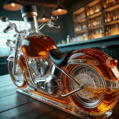 🏍️ Whisky karafa v tvare motocykla – štýlový doplnok do vášho baru! 🥃