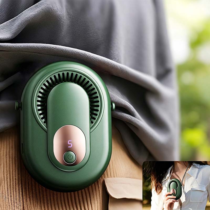 🌬️ 4v1 prenosný ventilátor s pásom – chlad kdekoľvek! ✨