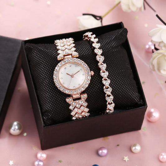 【🥰Získajte náramok zadarmo】Luxusné dámske platinové hodinky